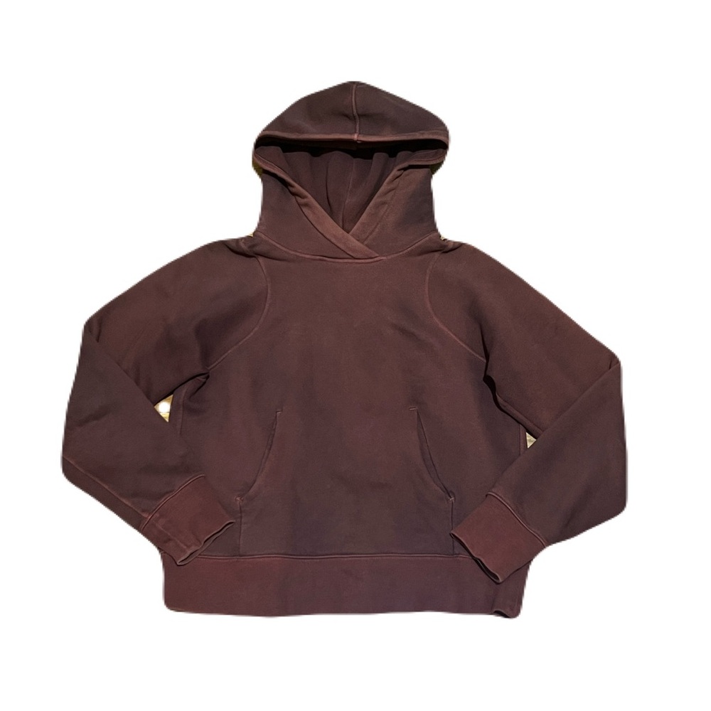 Lululemon Loungeful Pullover Fleece Hoodie in Washed Red Clay, size 2